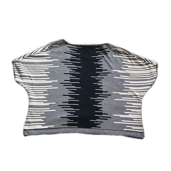 Beyond Threads Pima Black Ecru Geometric Print Short Sleeve Pullover/top Size XL - Picture 8 of 9